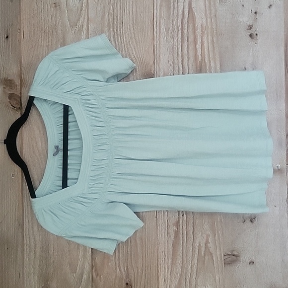 Anthropoligie XSmall Celery Green Wide Neck Top - Picture 1 of 5